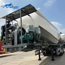 Bulk cement tanker semi trailer