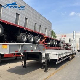 3 Axles lowbed semi trailer